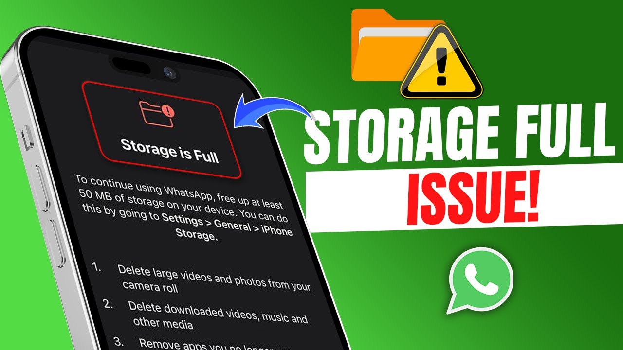 How to Fix WhatsApp Storage Full Issues on iPhone | Storage Full Problem on WhatsApp
