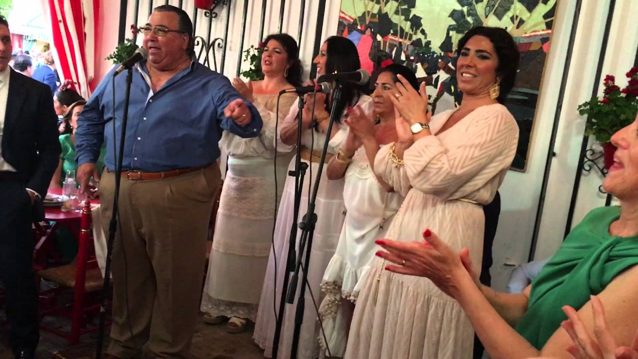Gitanos por bulerías en la feria de Sevilla