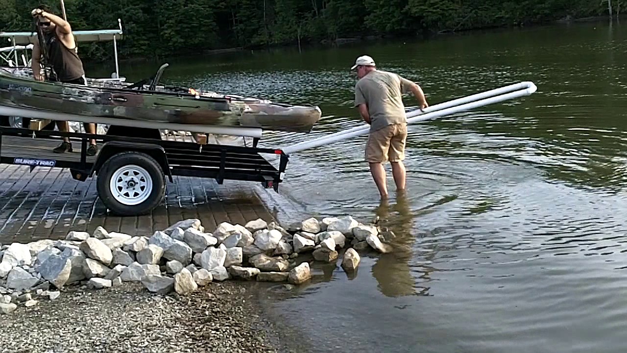 Kayak trailer loading ramp DIY