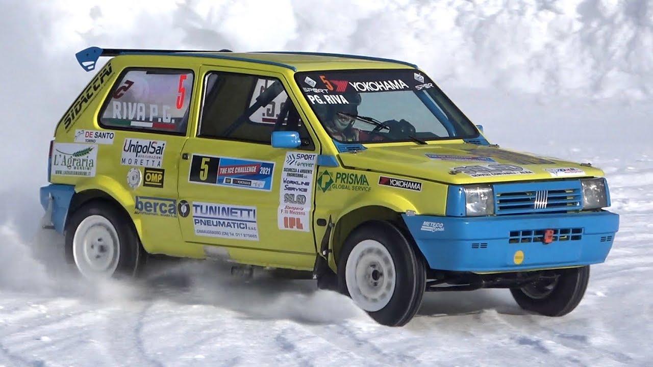 Fiat Panda 4x4 racing on SNOW! - Epic Italian Car FLAT-OUT at Livigno Ice Track!