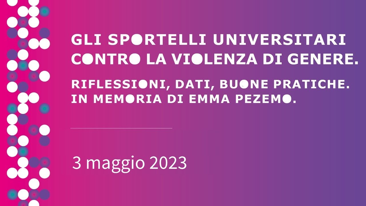 Gli sportelli universitari contro la violenza di genere - Live del 3/4/2023