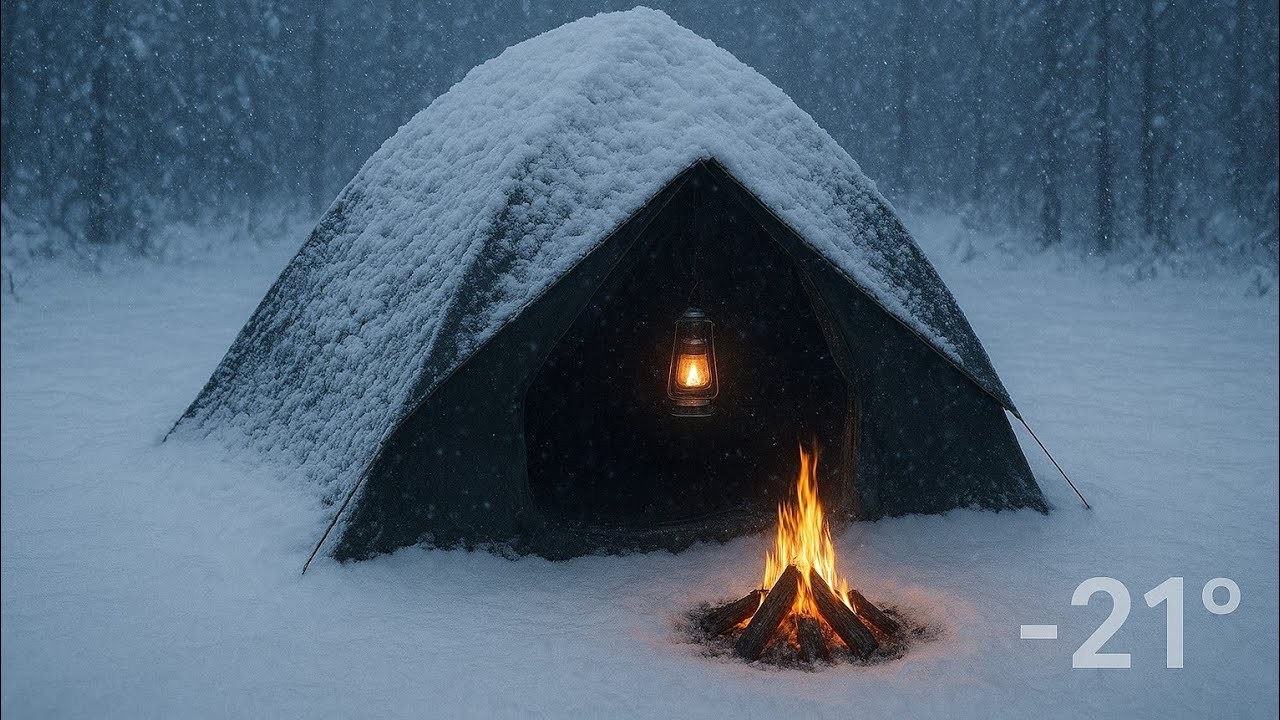 Surviving 2 Days in -21&deg;C Snowstorm | Extreme Winter Camping Adventure