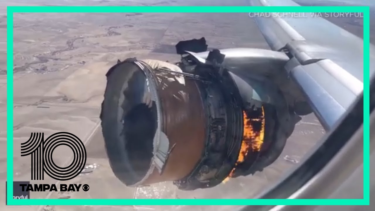 WATCH: Footage of United flight 328 engine failure