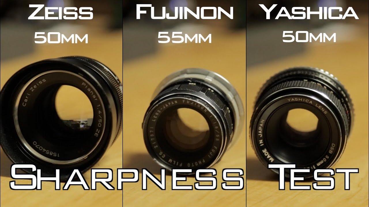 Sharpness Test: Zeiss Planar vs. Fuji 55mm vs. Yashica 50mm