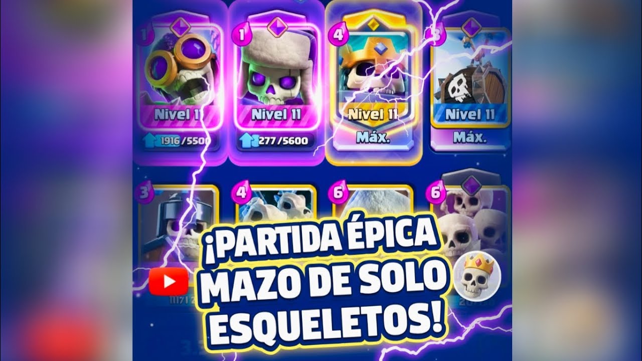 Gané usando SOLO cartas de ESQUELETOS en Clash Royale 💀