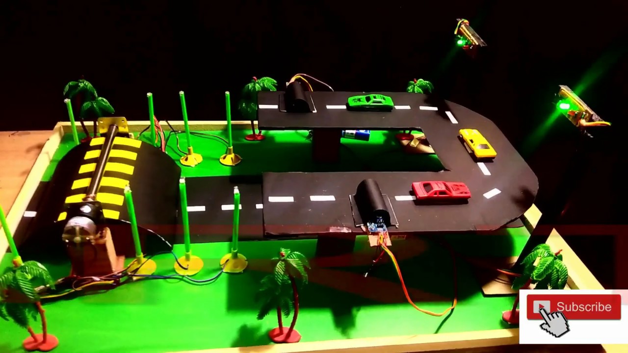 [PART-1]Award Winning Accident Prevention Road Safety Model With Speed Breaker Power Generator