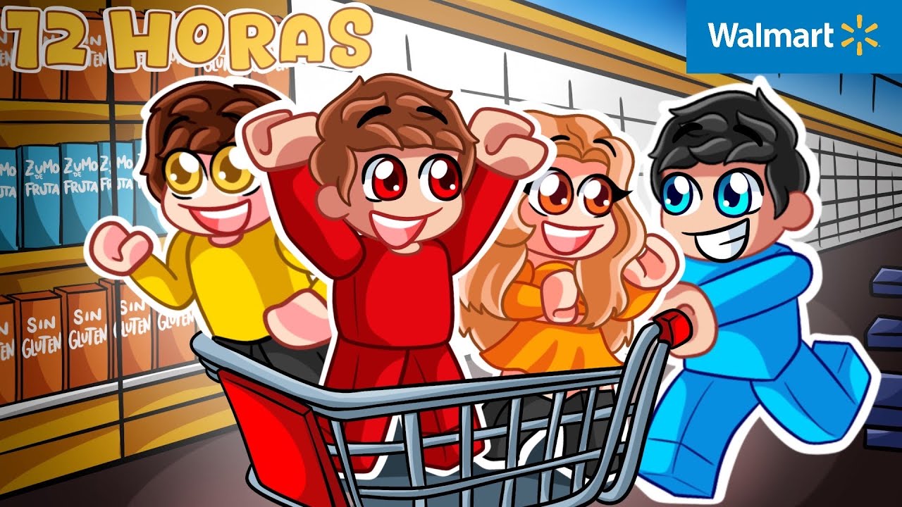 24 Horas ENCERRADOS en un Supermercado WALMART en Roblox!