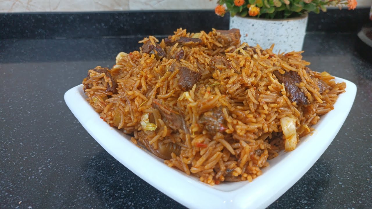 HOW TO MAKE SUYA JOLLOF RICE/STRICTLY DISHES BY B