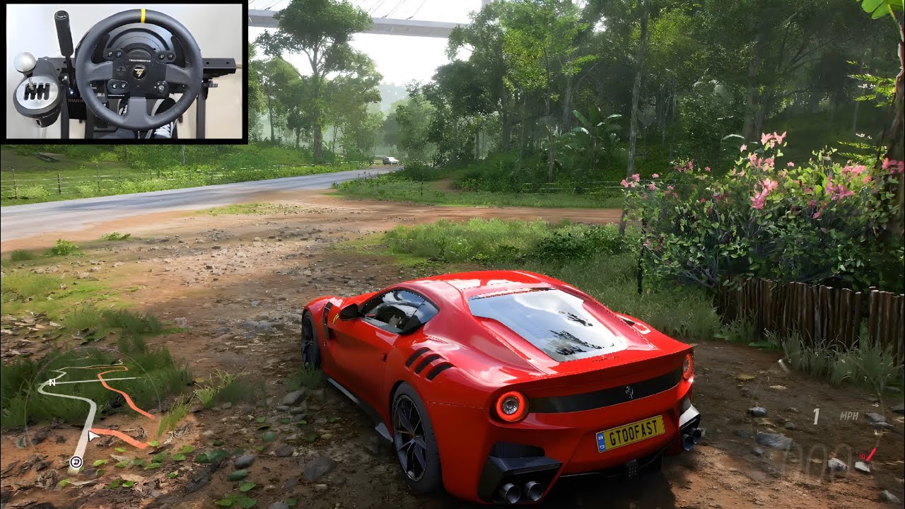 TOP Ferrari F12 TDF - Forza Horizon 5 | Steering Wheel 4k Gameplay