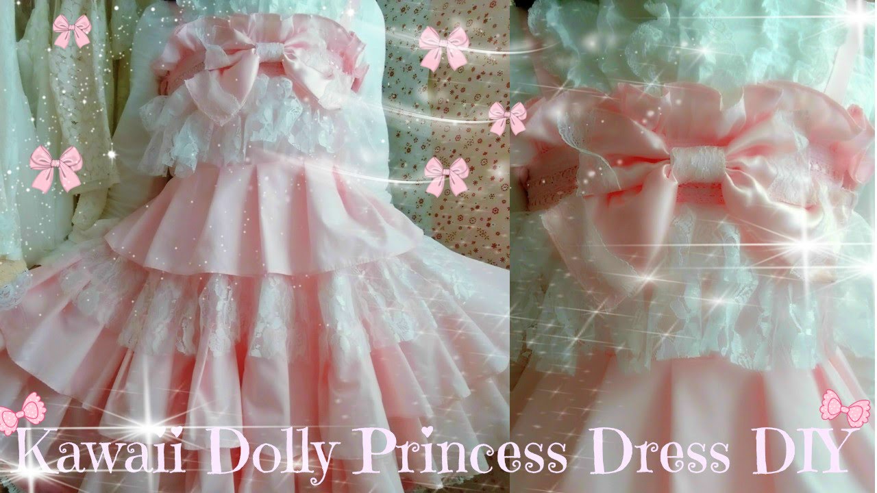Kawaii DIY - How to Sew Sweet Dolly Princess Dress(easy) - Lolita fashion