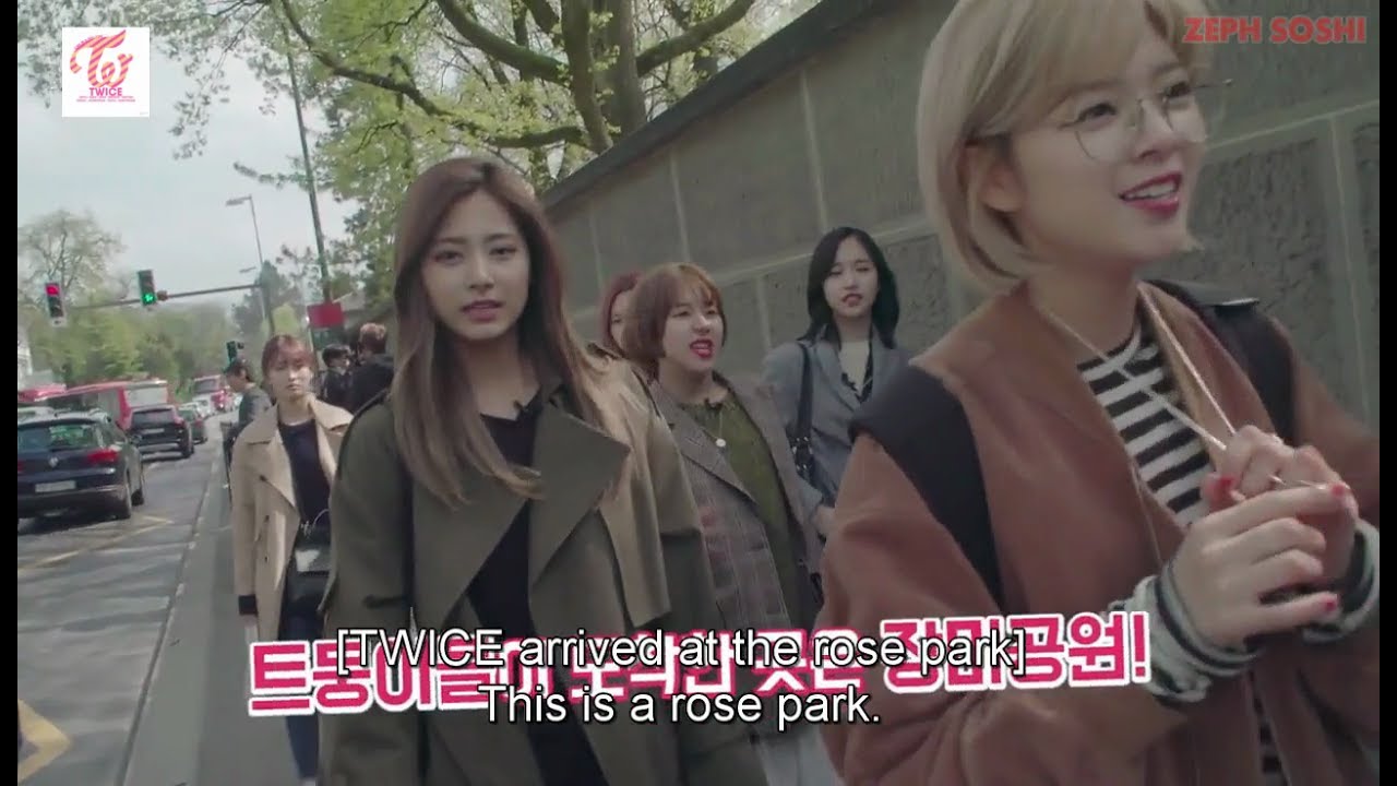 TWICE funny and cute moments at a rose park in Switzerland [ENG SUB] - TWICE TV5 Ep8