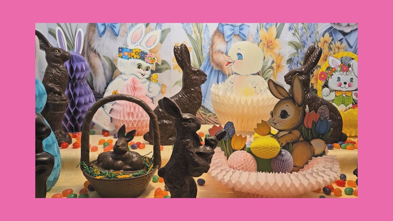 VINTAGE EASTER HOME TOUR (Part 1) Thrifted MCM Retro Collections of Easter & Spring D&eacute;cor!
