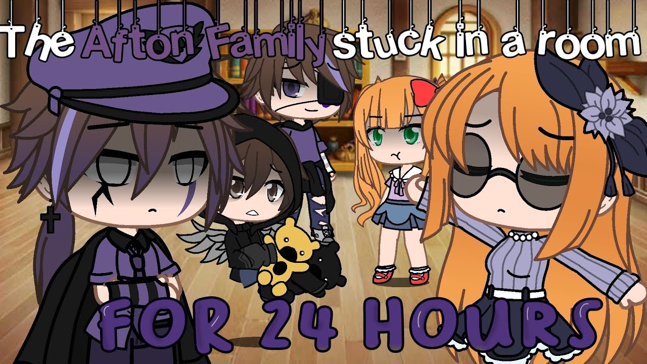 `• The Afton Family stuck in a room for 24 hours || FNAF •`