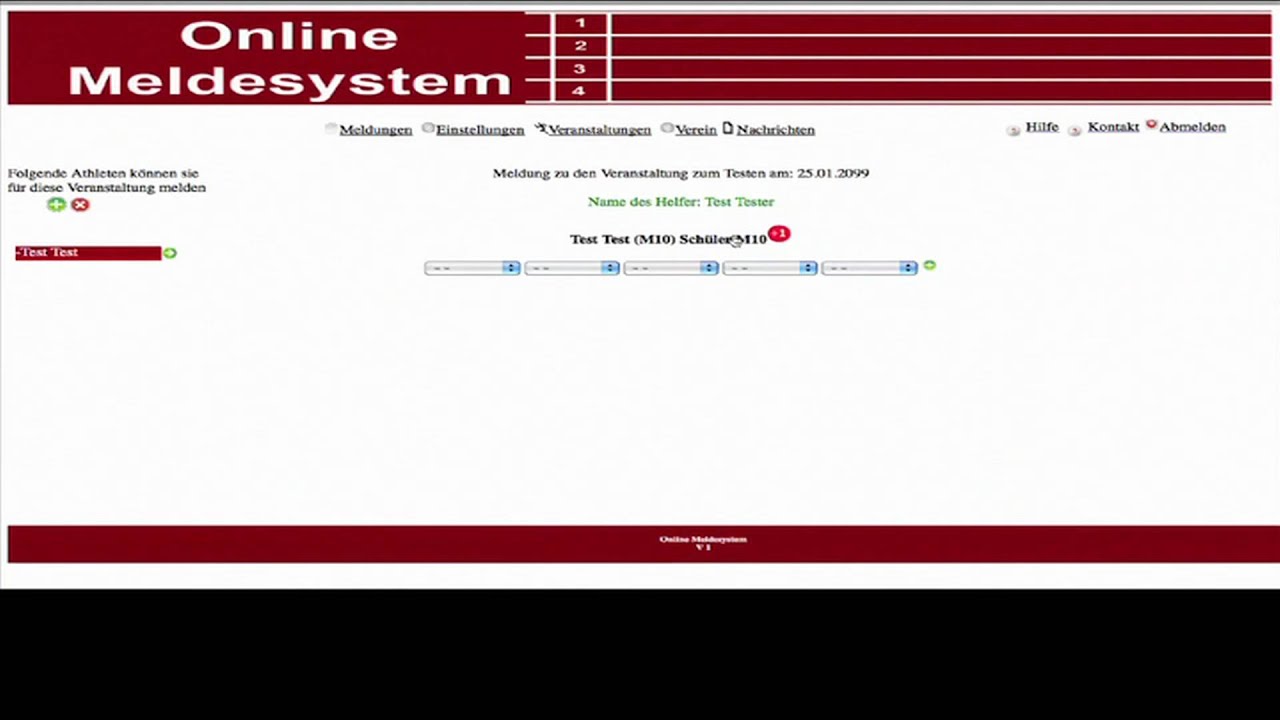Online Meldesystem - Melden