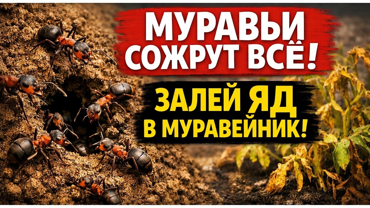 МУРАВЬИ СОЖРУТ ВСЁ! Залей этот ЯД в муравейник ИЛИ ПРОЩАЙСЯ С ОГОРОДОМ