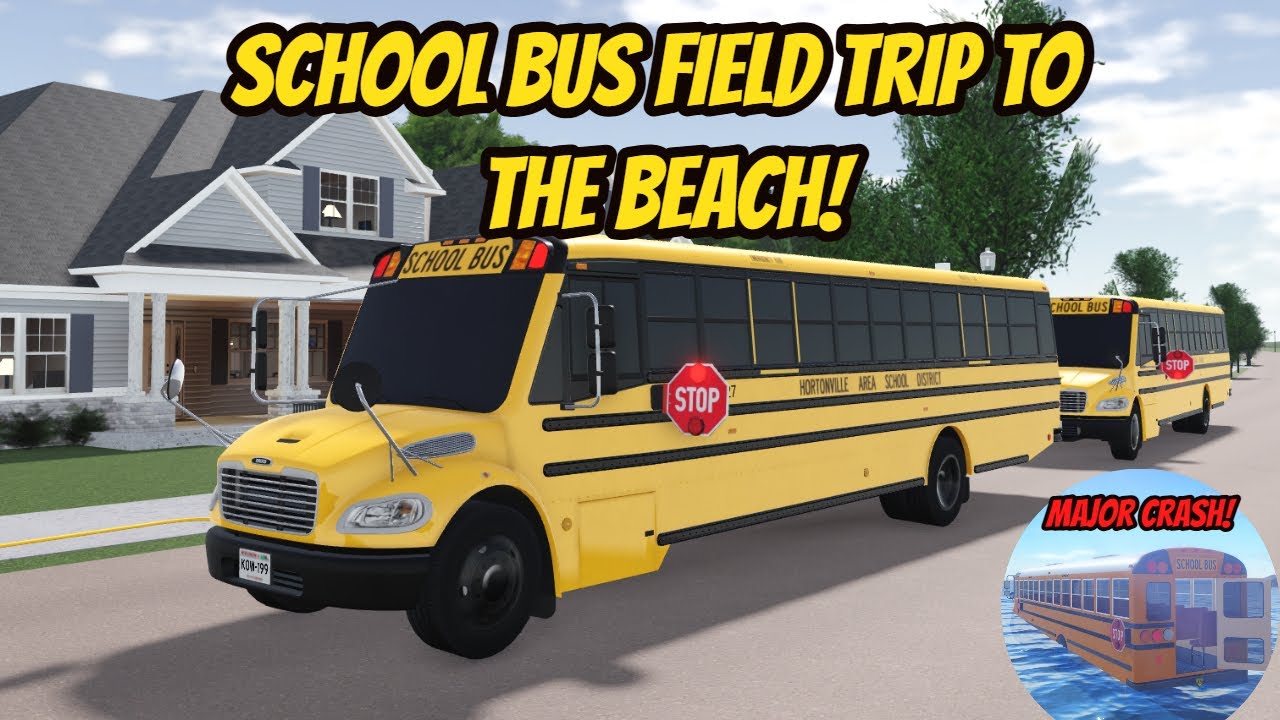 Greenville, Wisc Roblox l Summer School Bus Field Trip *EVACUATION CRASH* Roleplay