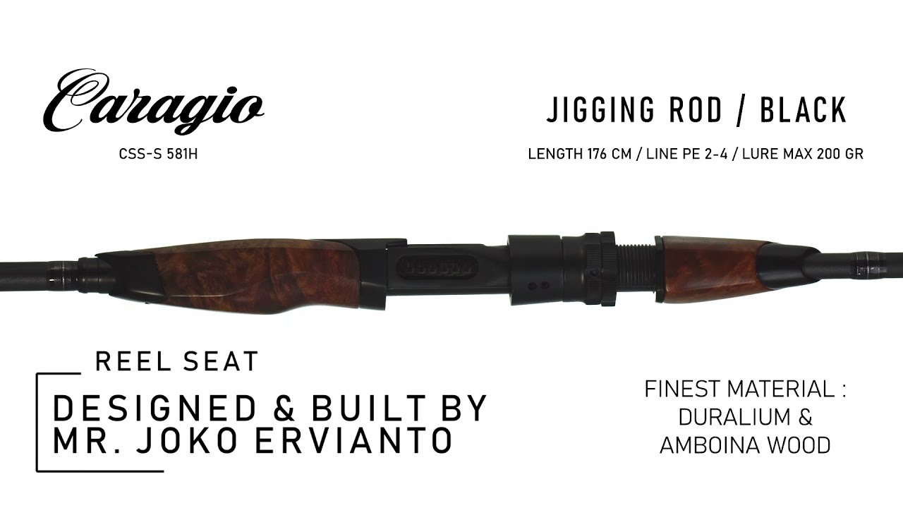 RARE AND EXPENSIVE FISHING ROD MADE OF WOOD | CARAGIO JIGGING ROD | JOKO ERVIANTO SIGNATURE SERIES