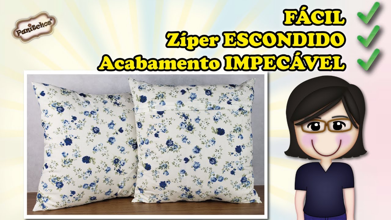 Capa para almofada [fecho de zíper]