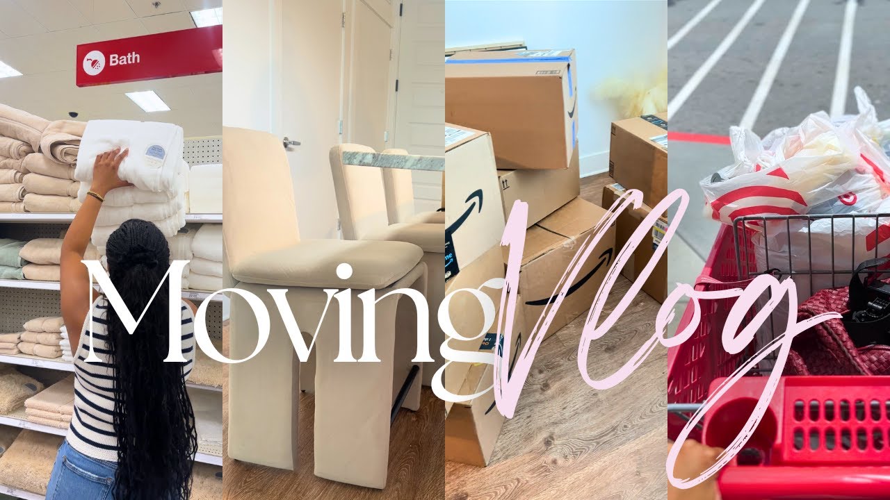 MOVING VLOG 2 | Apartment Shopping, HUGE Amazon Home Unboxing, New Furniture, & MORE