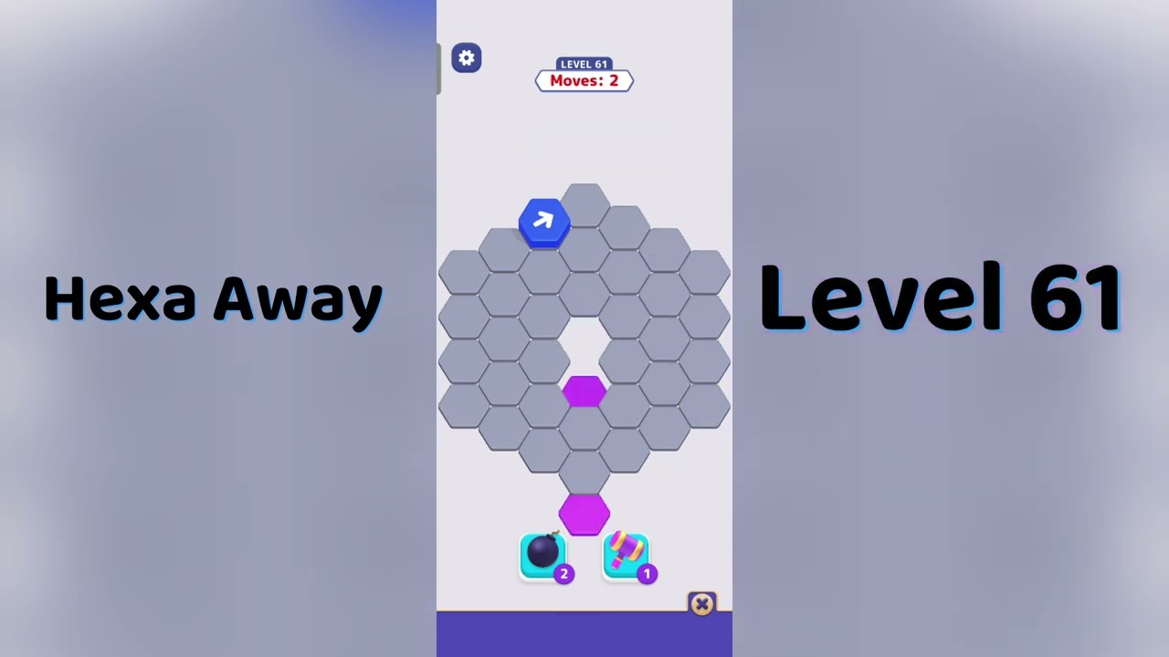 🧠 Hexa Away Level 61 Walkthrough
