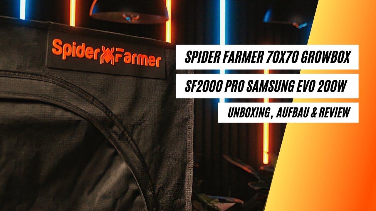 Spider Farmer SF2000 Pro LED Licht & 70x70 Growbox REVIEW & Aufbau
