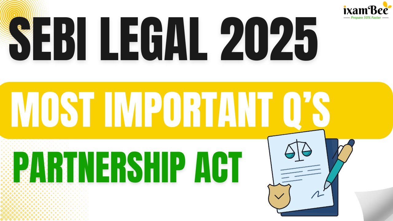 SEBI Legal 2025 &ndash; Most Important Qs &ndash; Partnership Act