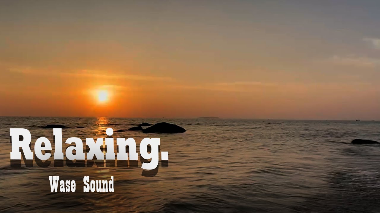 Serene Sunset Coastline | Relaxing Ocean Waves at Golden Hour