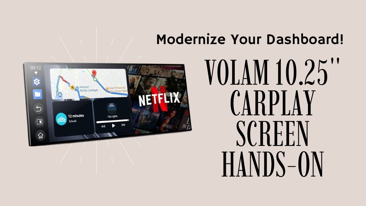 Volam 10.25 Inch CarPlay Screen Review – Wireless CarPlay & Android Auto