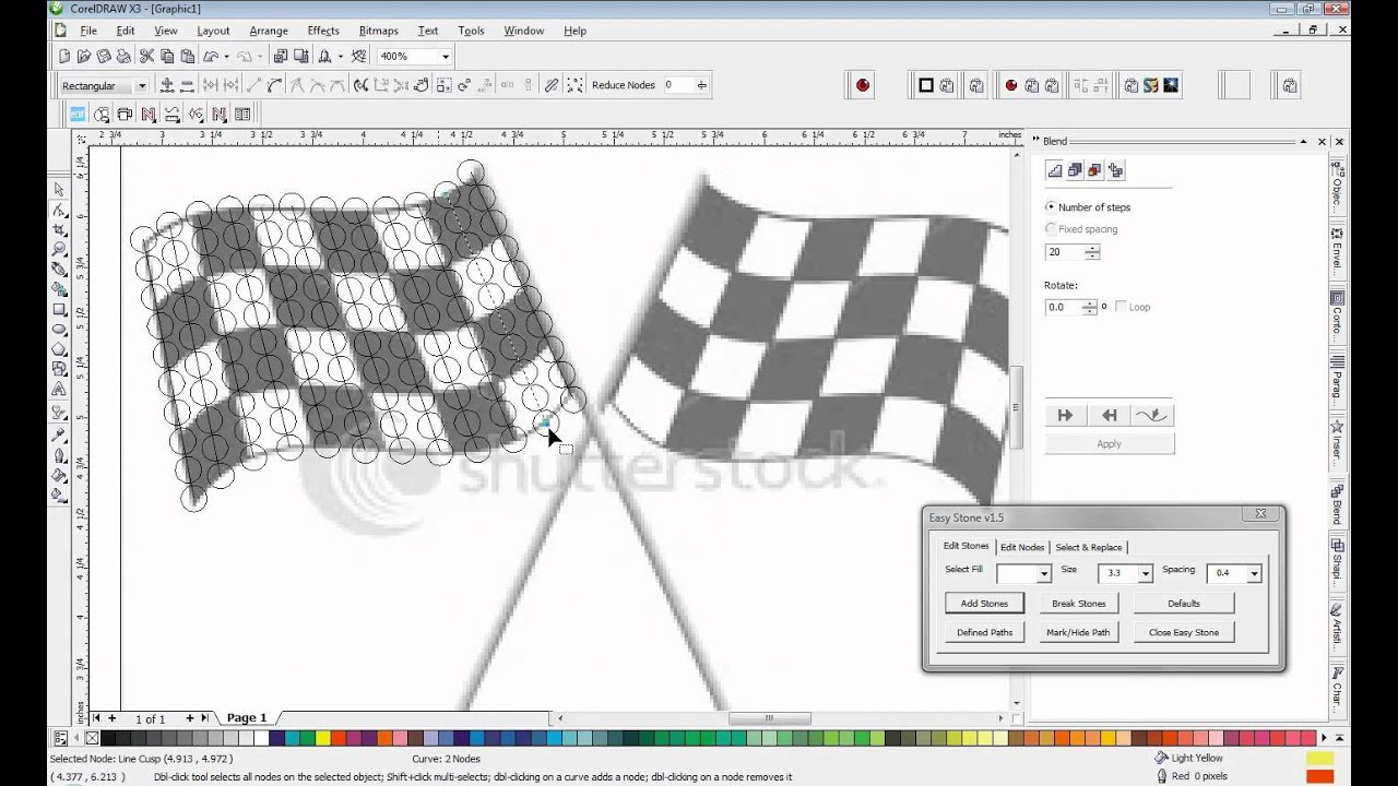 CorelDRAW Rhinestone - Checkered Flag