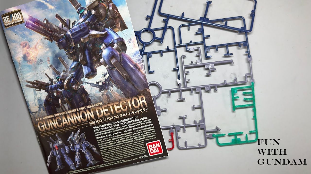 RE/100 MSA-005K Guncannon Detector Unbox, Build & Review