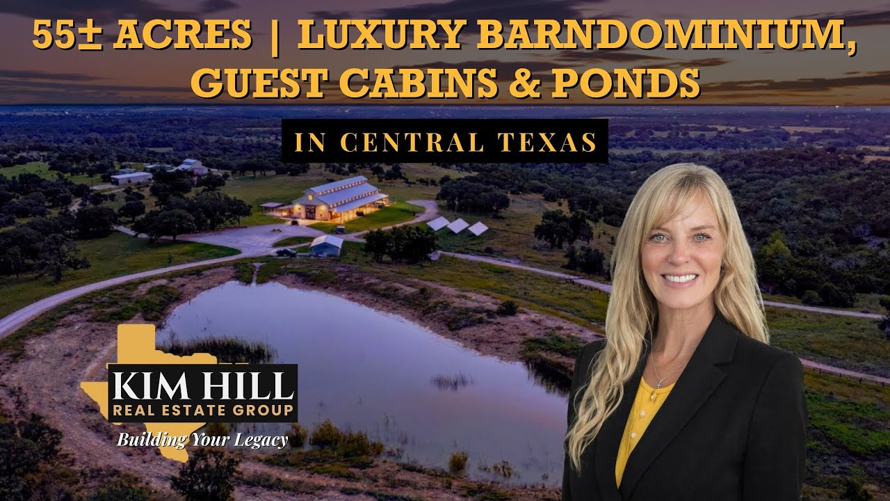 Luxury Texas Barndominium Estate | 55± Acres with Guest Cabins & Ponds in Gatesville, TX