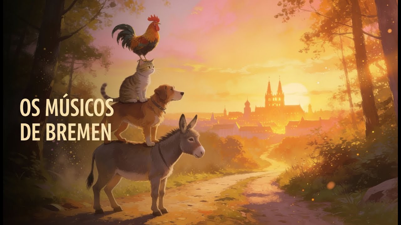 Os Músicos de Bremen – Irmãos Grimm | Uma lição sobre amizade, fé e recomeço 🕊️@avozdoeraumavez