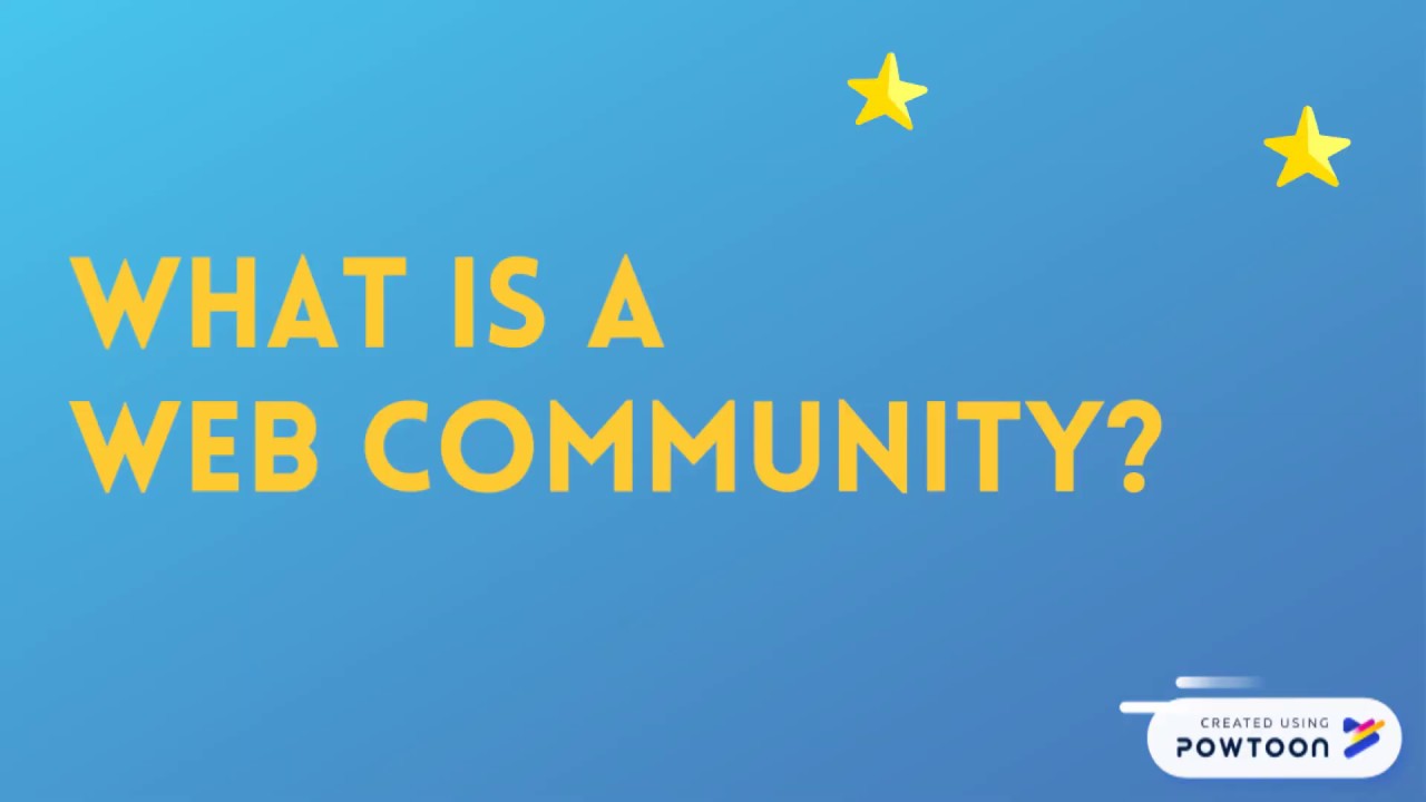 Web community (definition, features and technologies)