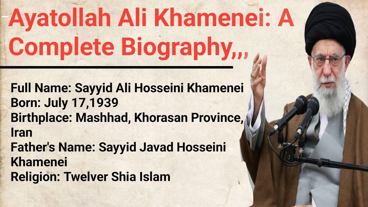 Ayatollah Ali Khamenei Biography – Life, Leadership, Ideology & Legacy (2025)