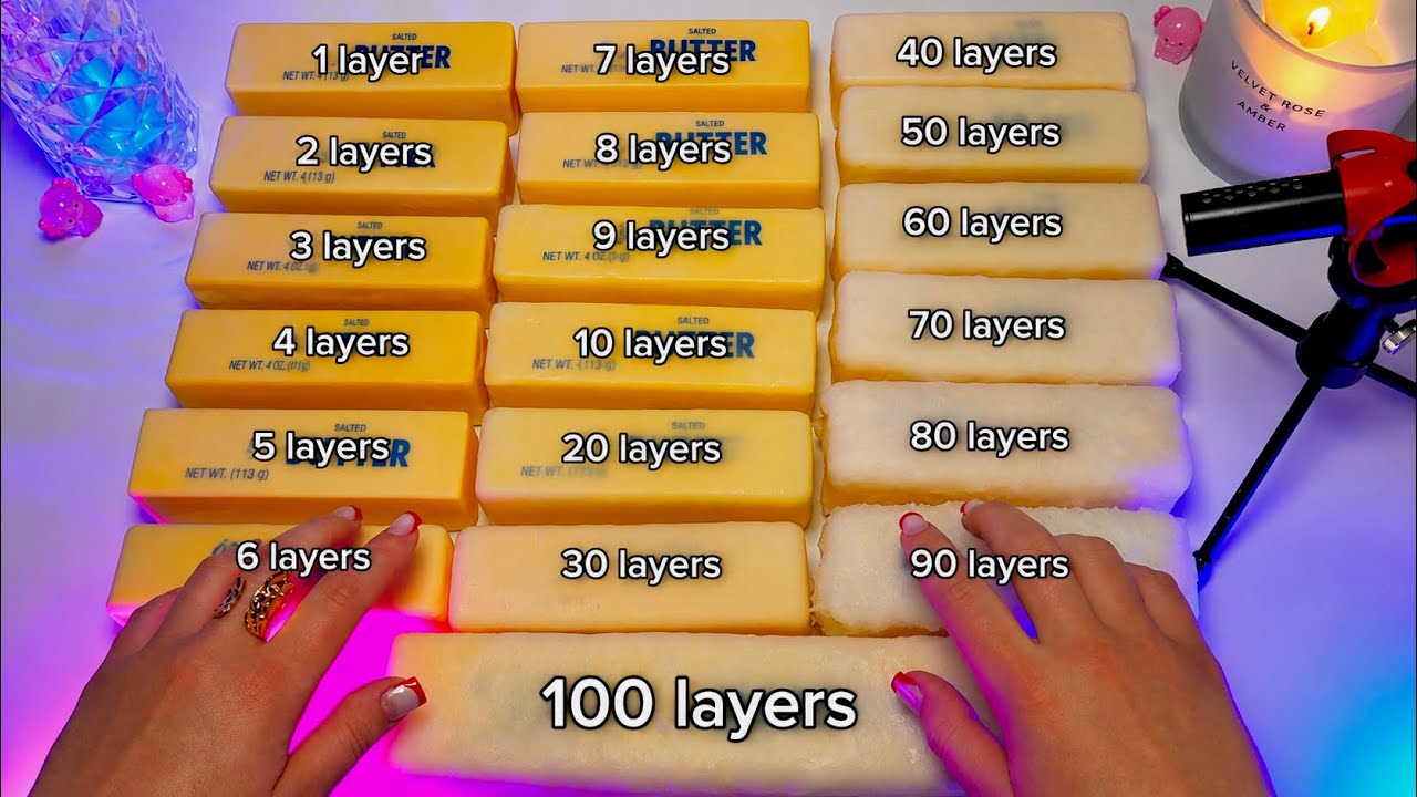 1 vs 100 Layers 💥 Which One Sounds Best? | ASMR Wax Cracking