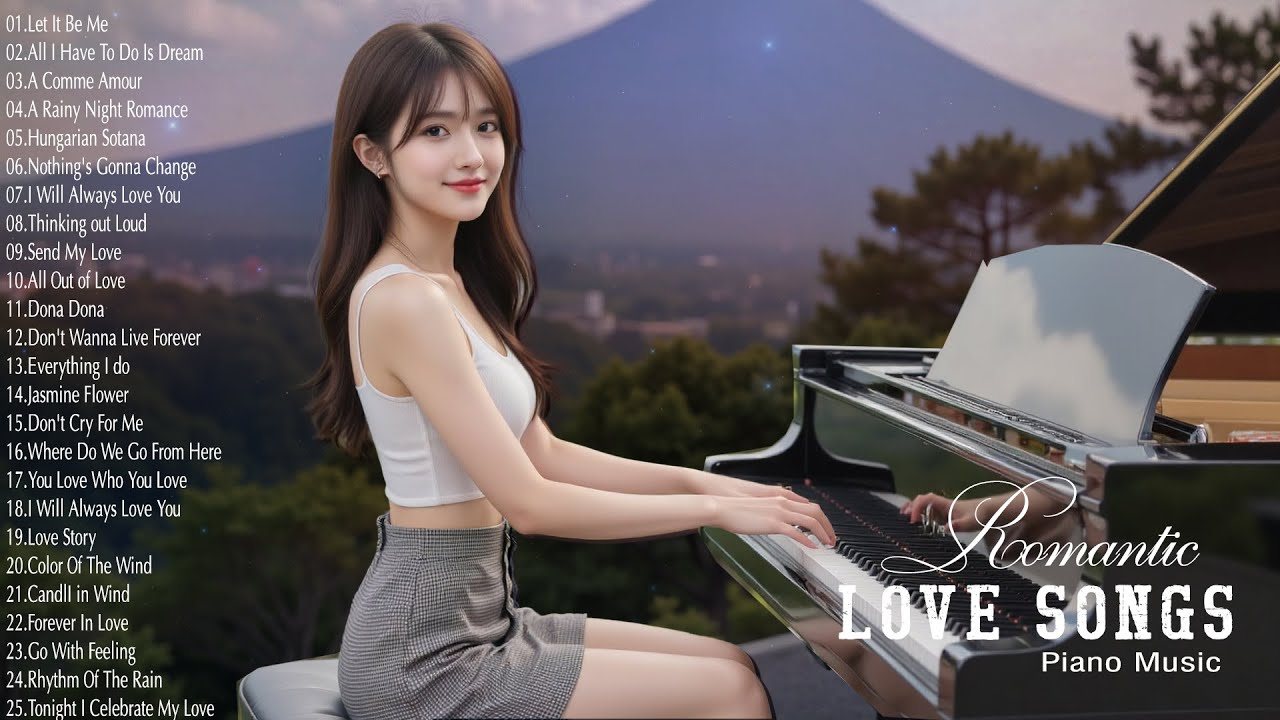 100 Most Famous Beautiful Piano Love Songs Playlist - The Best Relaxing Instrumental Love Songs Ever