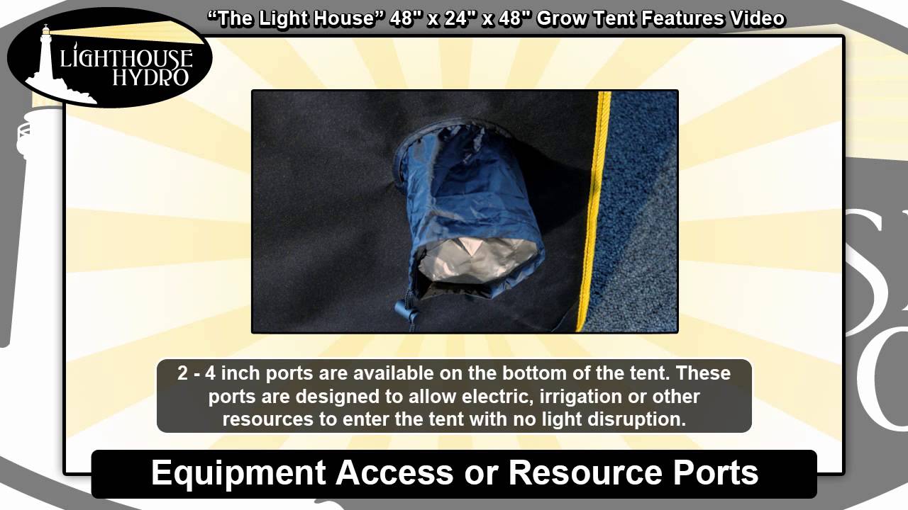 Lighthouse Hydro Grow Tent - 2014 - 4' x 2' x 4' Features Video