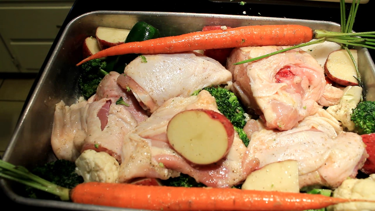 Roasted Chicken & Vegetables ~ One Pan Meal ~ Super Easy