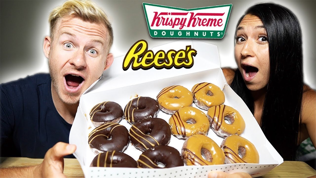 WE ATE THE NEW REESES FILLED KRISPY KREME DOUGHNUTS!