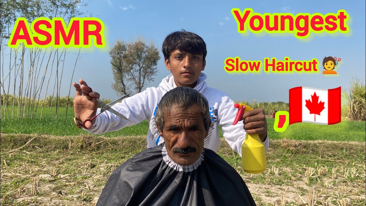ASMR fast youngest Barber 💈 ln the world 🌍 fast & Slow Haircut 💇 Dirty  Man Haircut