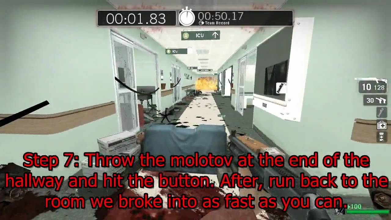 Left 4 Dead - Survival Glitching - Hospital (No Mercy 4)