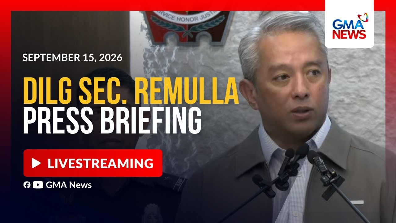 LIVE - DILG press conference (Sept. 15, 2026) - Replay | GMA News