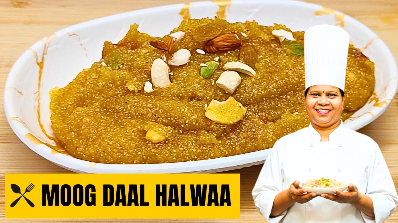 Super Soft & Danedar Moong Dal Halwa | Easy Winter Special Dessert #currycastle #moogdaalhalwaa