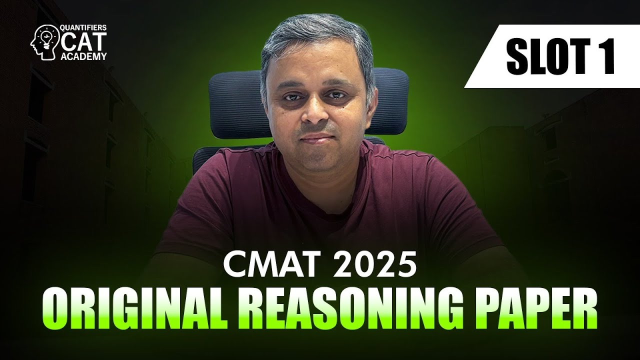 CMAT PYQs || CMAT 2025 Slot 1 Logical Reasoning