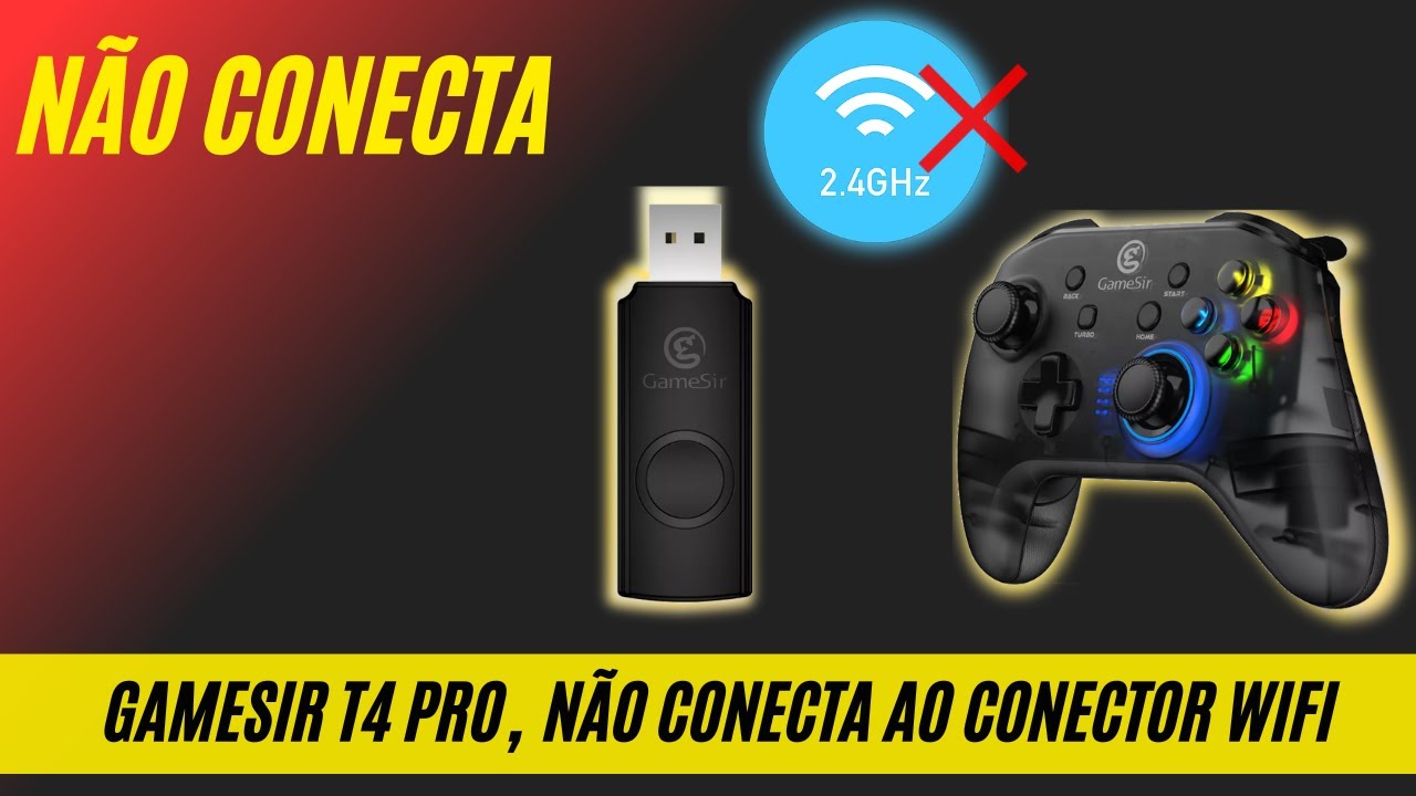 Como consertar o Gamesir T4 PRO que não se conecta ao conector Wi-Fi 2.4G