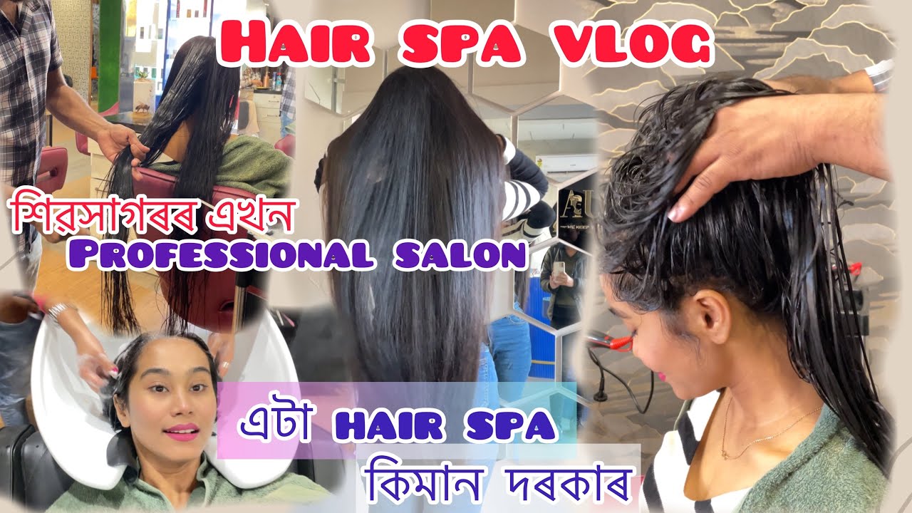 Hair spa||#vlog20||Hair Care|| Sivasagar Professional Parlour || Aura unisex parlour|| #hairspa