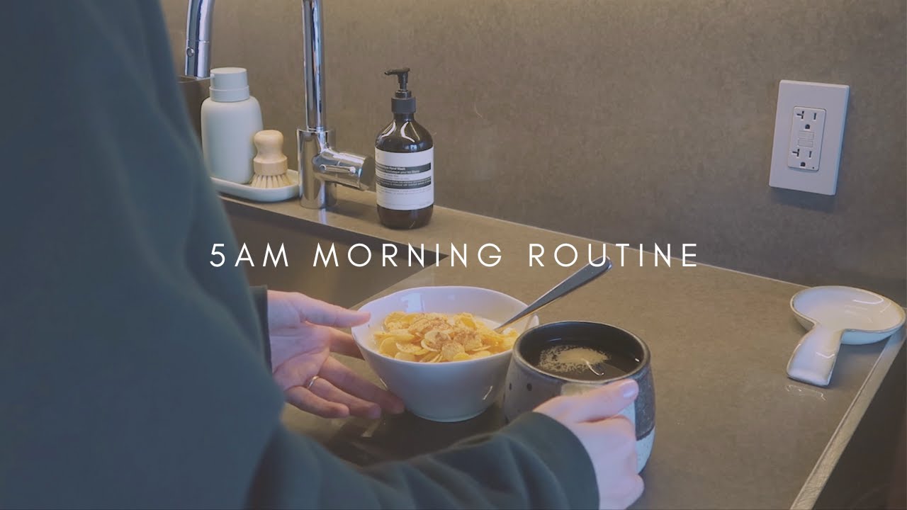 5AM *slow* Morning Routine | Relaxing morning before work, Slow Living, Coffee & Breakfast ☕️☀️