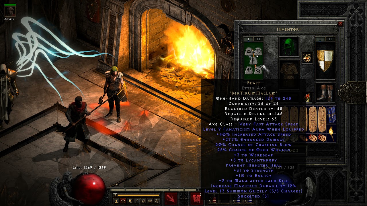 Diablo 2: Ressurected - Crafting the BEAST Runeword + GODLY Necro Summoner Gear