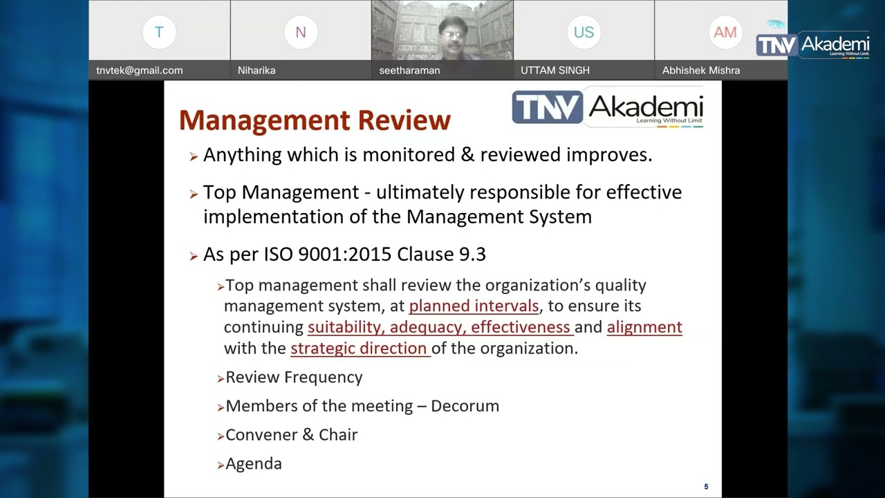 What is Management Review Meeting