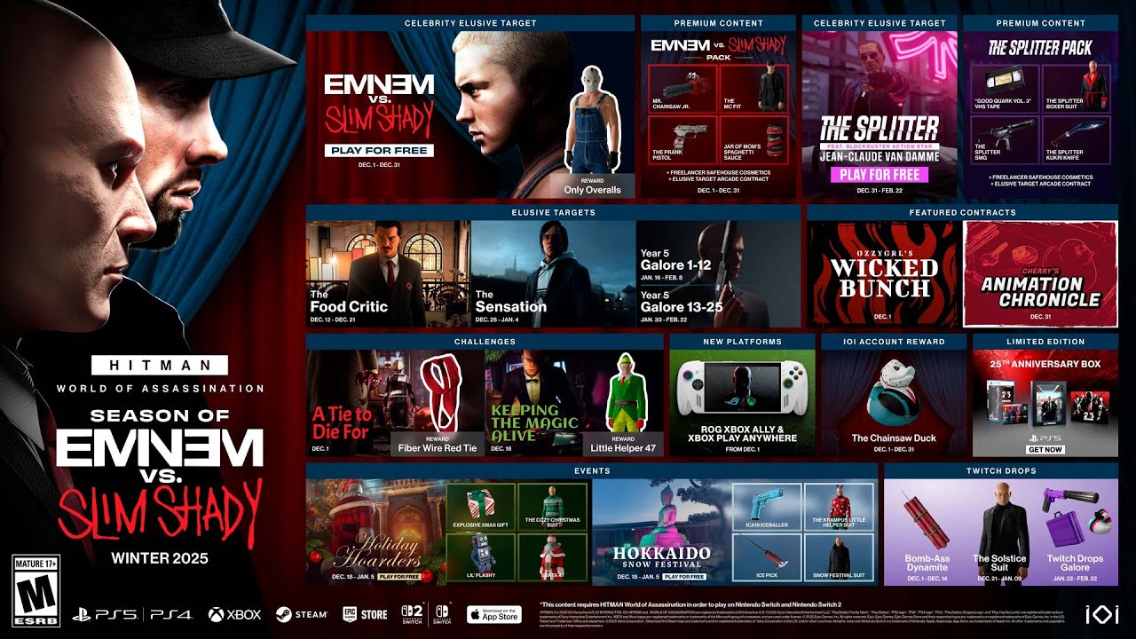 Hitman 3 Eminem VS Slim Shady DLC! Gratuit 1-31 Dec!